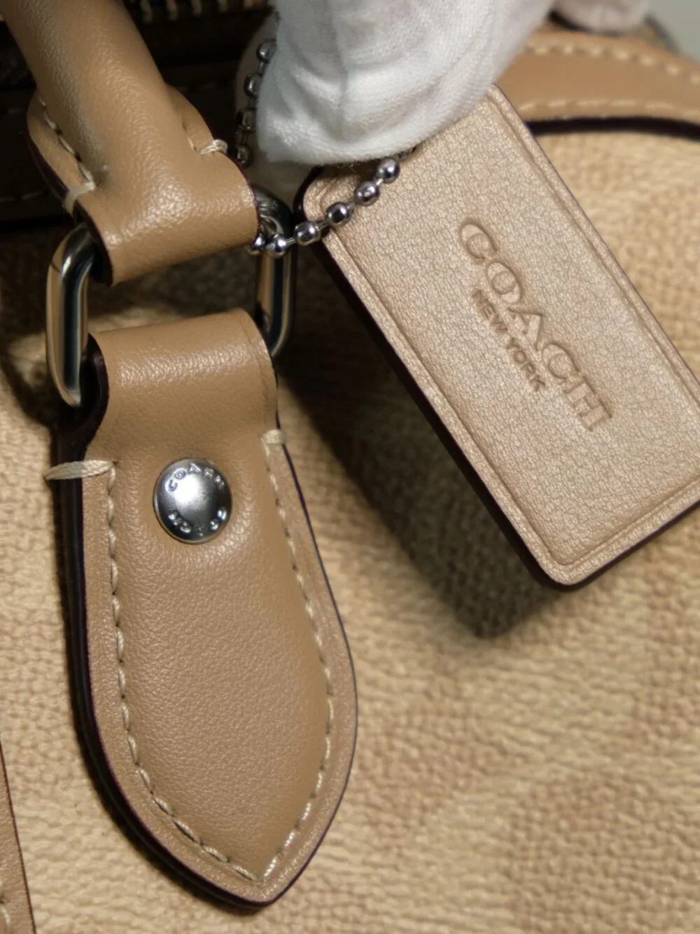 Coach Rowan Satchel, CW376, Sand/Taupe, Very good condition